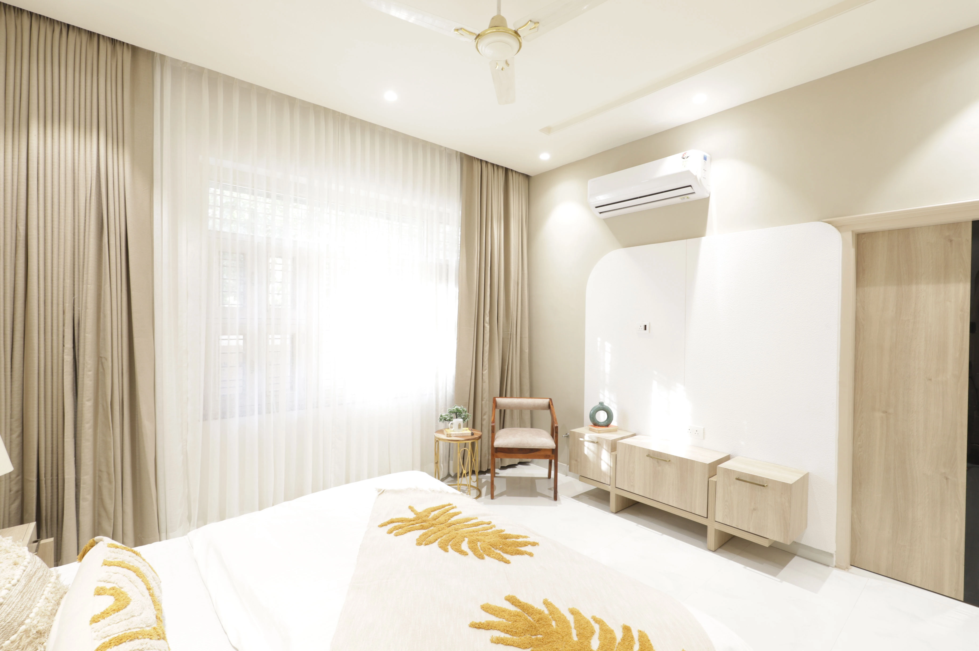 Outdoor seating area with a scenic view